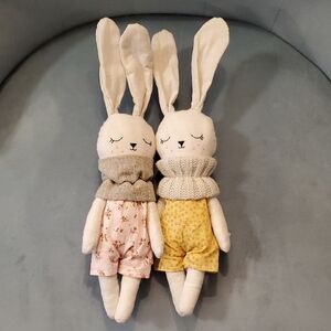 ⭐️3 for$20⭐️Adorable Plush Bunny Toy Set - Cream and Yellow